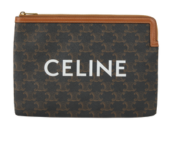 Celine Triomphe Pouch, Canvas, Brown, F NE 0282, BD/B, 3*